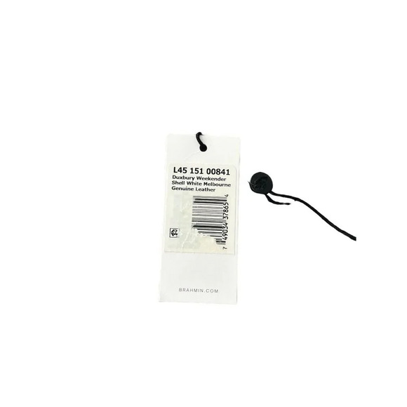 Brahmin Duxbury Weekender Duffel Bag Shell White Melbourne Travel Tote - Picture 13 of 15